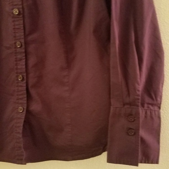 Ann Taylor Dark Purple Button Down sz 14 EUC - Picture 5 of 5